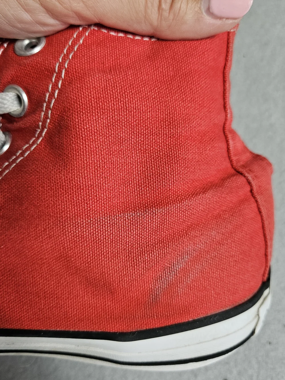 Converse Chuck Taylor All Star High Top Red Canvas Mens 7 Womens 9 - Picture 12 of 16